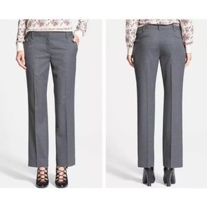 Tory Burch Kane Wool Gray Career Trouser Pants 0
